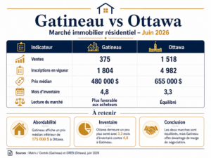 Marché immobilier Ottawa Gatineau  juin 2026